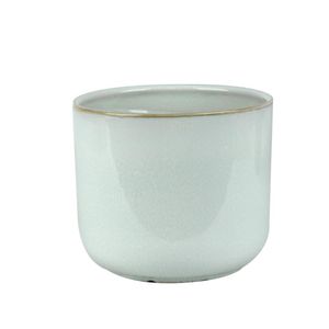 Cachepot Ceramica Azul Bebe 15.5X15.5X13 Cm Hasiera