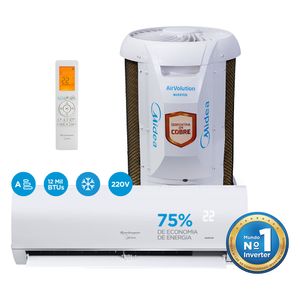 Ar Condicionado 12000 Btus Split HW Inverter Midea AirVolution Connect High Wall  Frio com Wi-fi 42AFVCI12S5|38TVCI12S5 - 220v