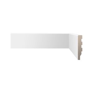 Rodapé em Poliestireno Fit Liso Branco 70x9mm 2.40 Metros Biancogres