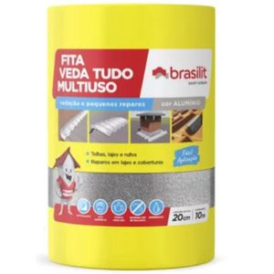 Fita Veda Tudo 20Cmx10M Aluminio Brasilit