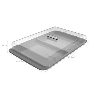 Porta Frios Duplo Break Chumbo 27,5 X16,5X5,5Cm - Pf450Chf - Ou
