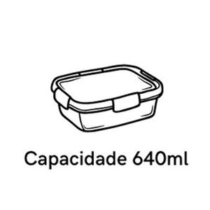 Pote Hermético De Vidro Retangular Com Tampa 640Ml - Eco3576 - Hasiera