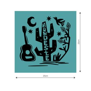 Placa Decorativa Cordel Nordeste 25X25Cm Arte Própria