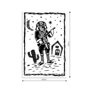 Placa Decorativa Cordel Cangaceiro 20X30Cm Arte Própria