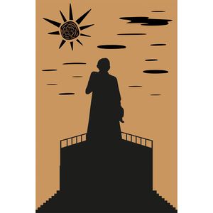 Placa Decorativa Cordel Silhueta Padre Cícero 20X30Cm Arte Própria