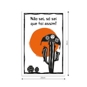 Placa Decorativa Cordel Só Sei Que Foi Assim 20X30Cm Arte Própria