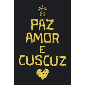 Placa Decorativa Cordel Amor E Cuscuz 20X30Cm Arte Própria