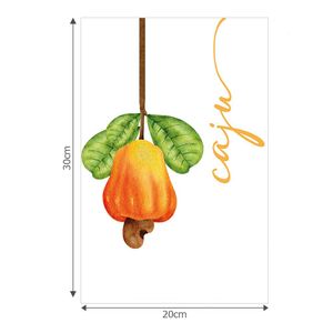 Placa Decorativa Cordel Caju 20X30Cm Arte Própria
