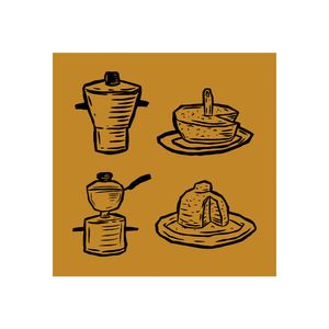 Placa Decorativa Cordel Cuscuz 25X25Cm Arte Própria