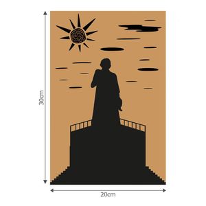 Placa Decorativa Cordel Silhueta Padre Cícero 20X30Cm Arte Própria
