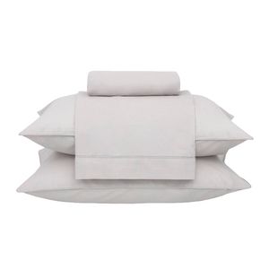 Jogo Cama S.King Basic Percalle Bege 019 180 Fios Buddemeyer