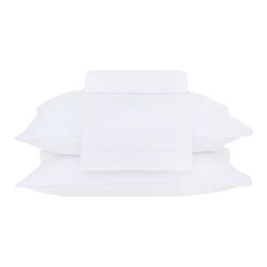 Jogo Cama Queen Basic Percalle Branco 1011 180 Fios Buddemeyer