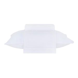Jogo Cama Solteiro Basic Percalle Branco 1011 180 Fios Buddemeyer