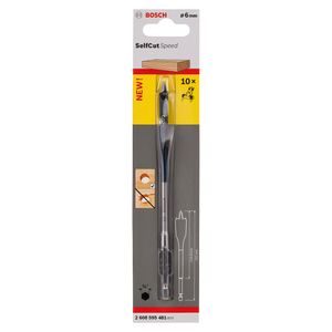 Broca Chata para Madeira SelfCut Speed Expert 6MM - 2608595481 - Bosch