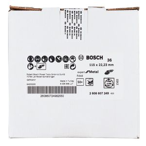 Disco de Lixa para Metal em Fibra R444 Expert G36 115MM - 2608607249 - Bosch