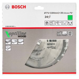 Disco para Serra Bosch Circular 7.1/4" 24 Dentes