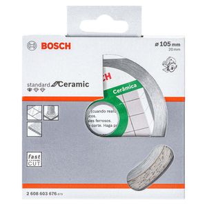 Disco de Corte Diamantado Liso para Cerâmica Standard 105x20MM - 2608603676 - Bosch