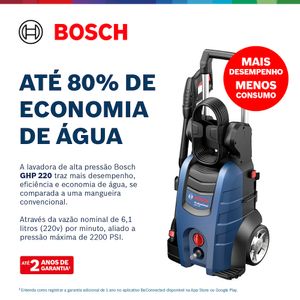 Lavadora de Alta Pressão com Carrinho GHP 220 Azul  2100W  2200 Psi 220V - 0600910EE0 - Bosch