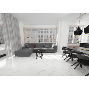 Porcelanato Marmorizado Acetinado Retificado Vene Doro Tipo A 84X84CM - 2841-A - Delta