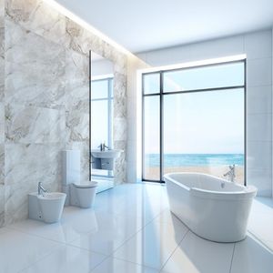 Porcelanato Marmorizado Polido Retificado Nevado Tipo A 60X120CM - 2861-A - Delta