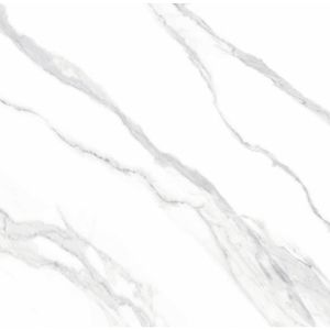 Porcelanato Marmorizado Polido Retificado Carrara Níquel Tipo A 61,8X61,8CM - DP61401 - Decore