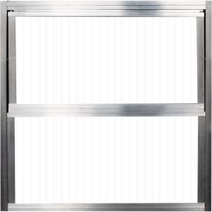 Janela Basculante 60X60 3 Folhas Alumínio Natural Vidro Canelado Home Quality