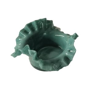 Vaso De Vidro Verde 14X14X7Cm Hasiera