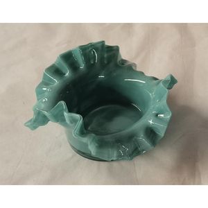 Vaso De Vidro Verde 14X14X7Cm Hasiera
