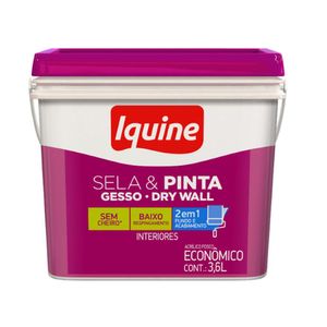 Tinta Acrílica para Gesso e Drywall Fosco Sela & Pinta Branco Neve 3,6L – Iquine