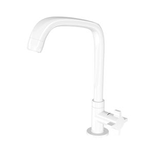 Torneira para Cozinha de Bancada Branca 1167 F64 em ABS Lorenzetti
