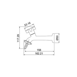 Torneira para Tanque e Jardim Branca 1130 F64 em ABS Lorenzetti