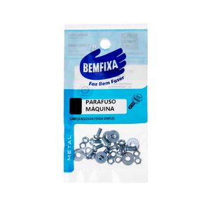 Parafuso Maquina Fenda Simples Cabeca Redonda C/ Porca E Arruela 5/32X11/2 2207 Bemfixa