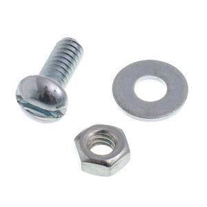 Paraf. Rosca Maquina Fenda Simples 3/16X1/2 C/ Porca E Arruela 2209 Bemfixa