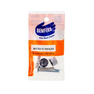 Botao Frances Para Espelho Plastico Cromado 8020 Bemfixa