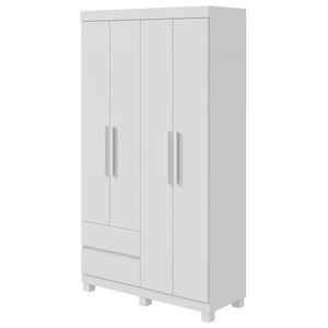Guarda Roupa Zeus 4 Portas Com Pes Sem Espelho Br Lopas