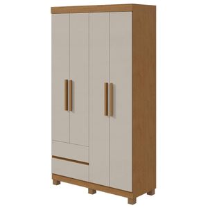 Guarda Roupa Zeus 4 Pts Amendoado/Offwhite Lopas