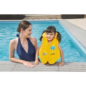 Colete Inflável Swim Safe Abc C/ Encosto 51Cm X 46Cm 32034 Bestway
