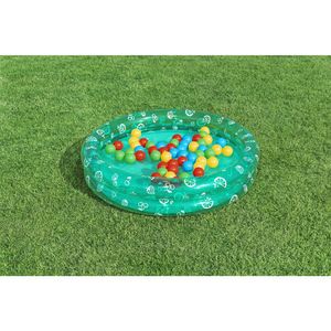 Piscina Inflável 73L Bolinhas 2 Anéis C/ 50 Bolinhas 91Cm X 20Cm Duas Cores Sortidas 51141 Bestway