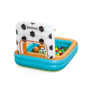 Piscina De Bolinhas Multi-Uso C/ 15 Bolinhas + 1 Bola De Futebol + 2 Bolas De Basquete 1,20M X 1,07 X 84Cm 52728 Bestway