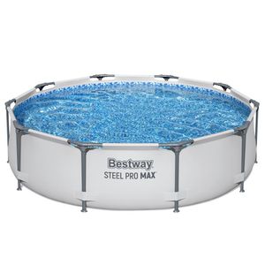Piscina Estruturada 4.678L Circular Cinza 3,05M X 76Cm 56406 Bestway