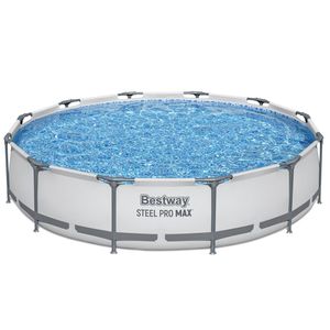 Piscina Estruturada 6.473L Circular Cinza 3,66M X 76Cm + Filtro 1.249 L/H 220V 56416 Bestway