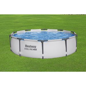 Piscina Estruturada 4.678L Circular Cinza 3,05M X 76Cm 56406 Bestway