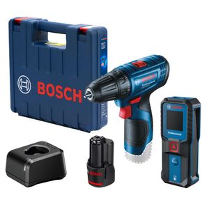 Parafusadeira/ Furadeira Gsr 120-Li 12V 1 Bateria + Trena A Laser Glm 30-23 Bosch