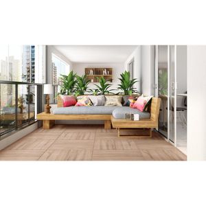 Piso Cerâmico Madeira Sucupira Externo Deck Tipo A 60X60CM - 209930E - Pointer