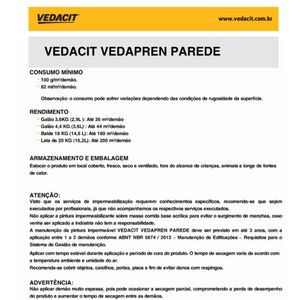 Impermeab Parede 3,6Kg Vedapren Vedacit