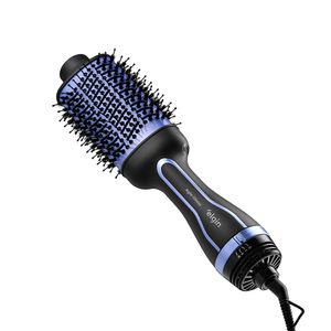 Escova Secadora Agile Glossy com 3 Niveis de Temperatura e Design Egonomico 1300W Bivolt Azul/Preto - Elgin