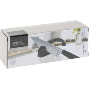 Afiador De Facas Excellent Houseware Preto 19,2X0,45X0,68Cm Aço Inoxidável Hasiera