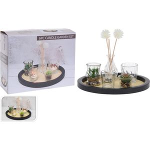 Conjunto Decorativo Com Bandeja Colorido Polipropileno Hasiera