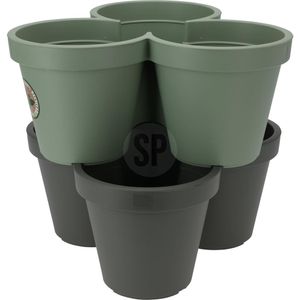 Vaso De Planta Redondo Hasiera Verde 44Cm Polipropileno Hasiera