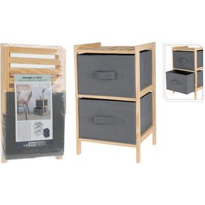 Armário De Armazenamento Storage Solutions 2 Compartimentos Madeira/Cinza Escuro Pinheiral Hasiera